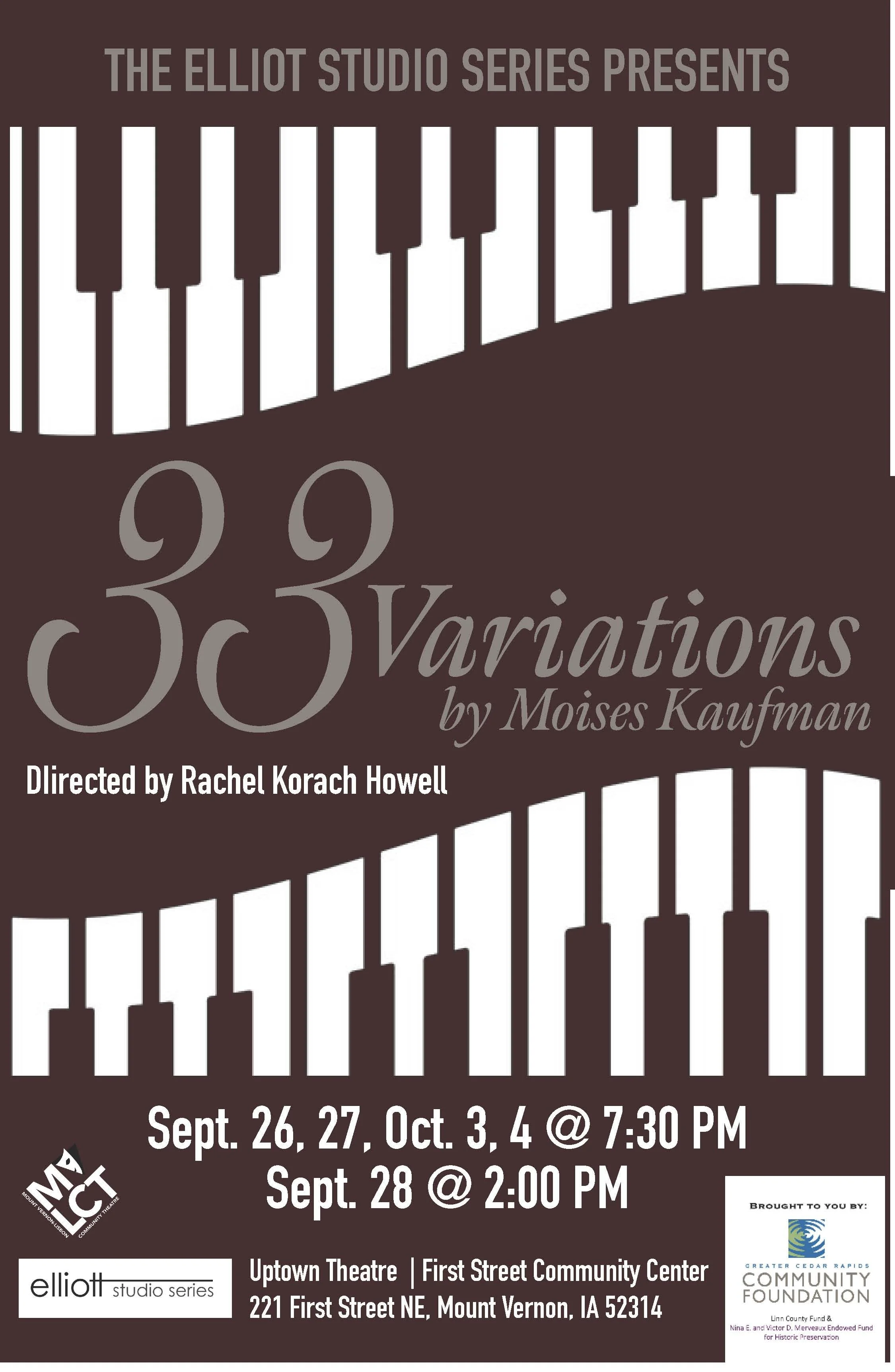 33 Variations — Mount Vernon-Lisbon Community Theatre